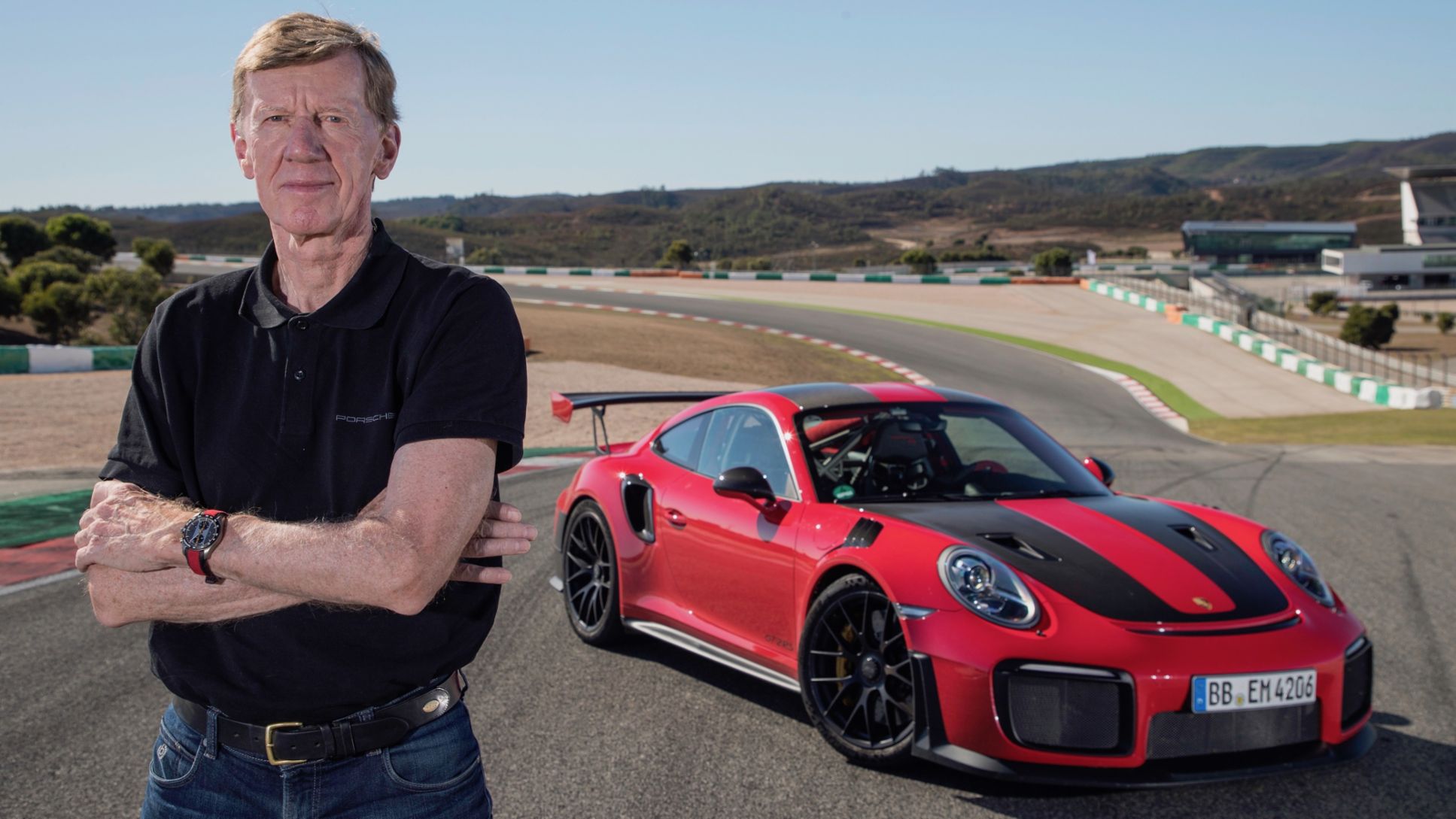 Walter R&ouml;hrl, Porsche-Markenbotschafter, 911 GT2 RS press test, Portim&atilde;o, Portugal, 2017, Porsche AG