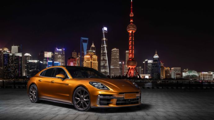 Grabación de la premiere mundial del nuevo Panamera desde Shanghai