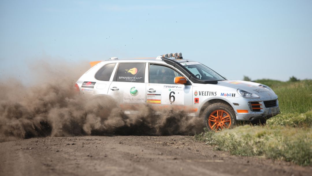 La primera carrera de un Porsche Cayenne