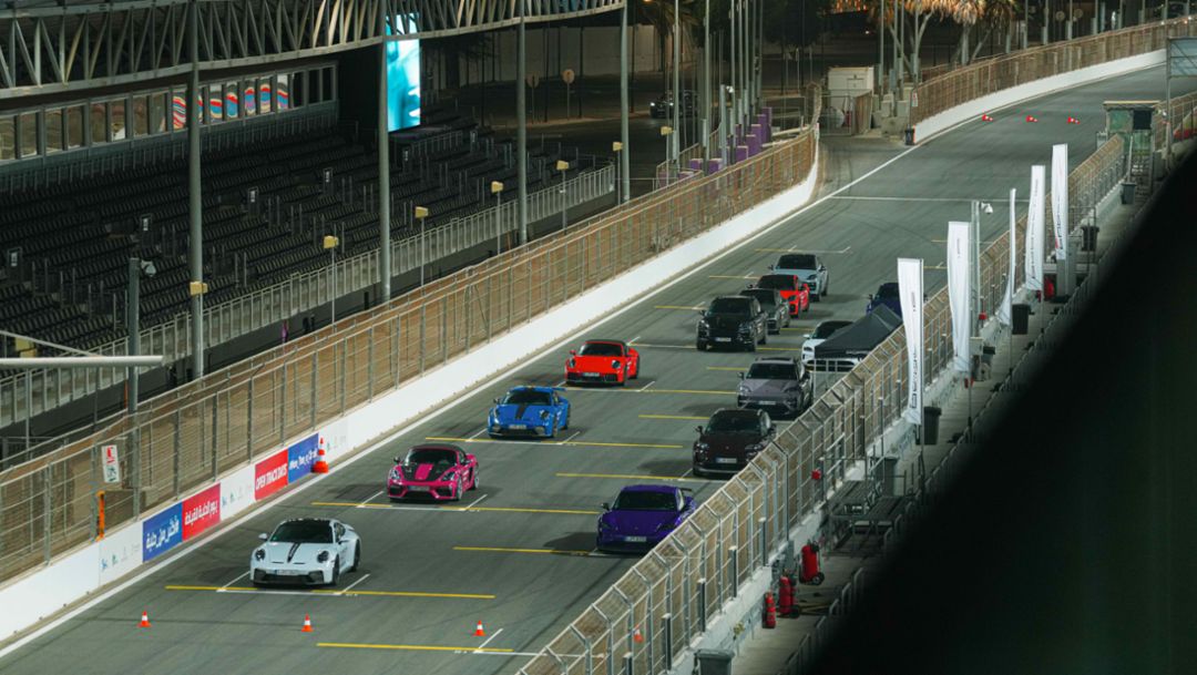 Porsche World Road Show returns to Saudi Arabia at the Jeddah Corniche Circuit