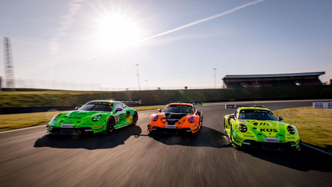 Trei Porsche 911 GT3 R se luptă pentru puncte, victorii și titluri DTM 