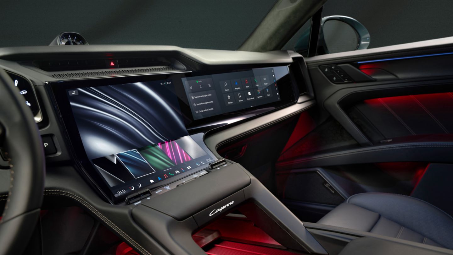 The new Cayenne Electric showcases the Porsche interior of the future 