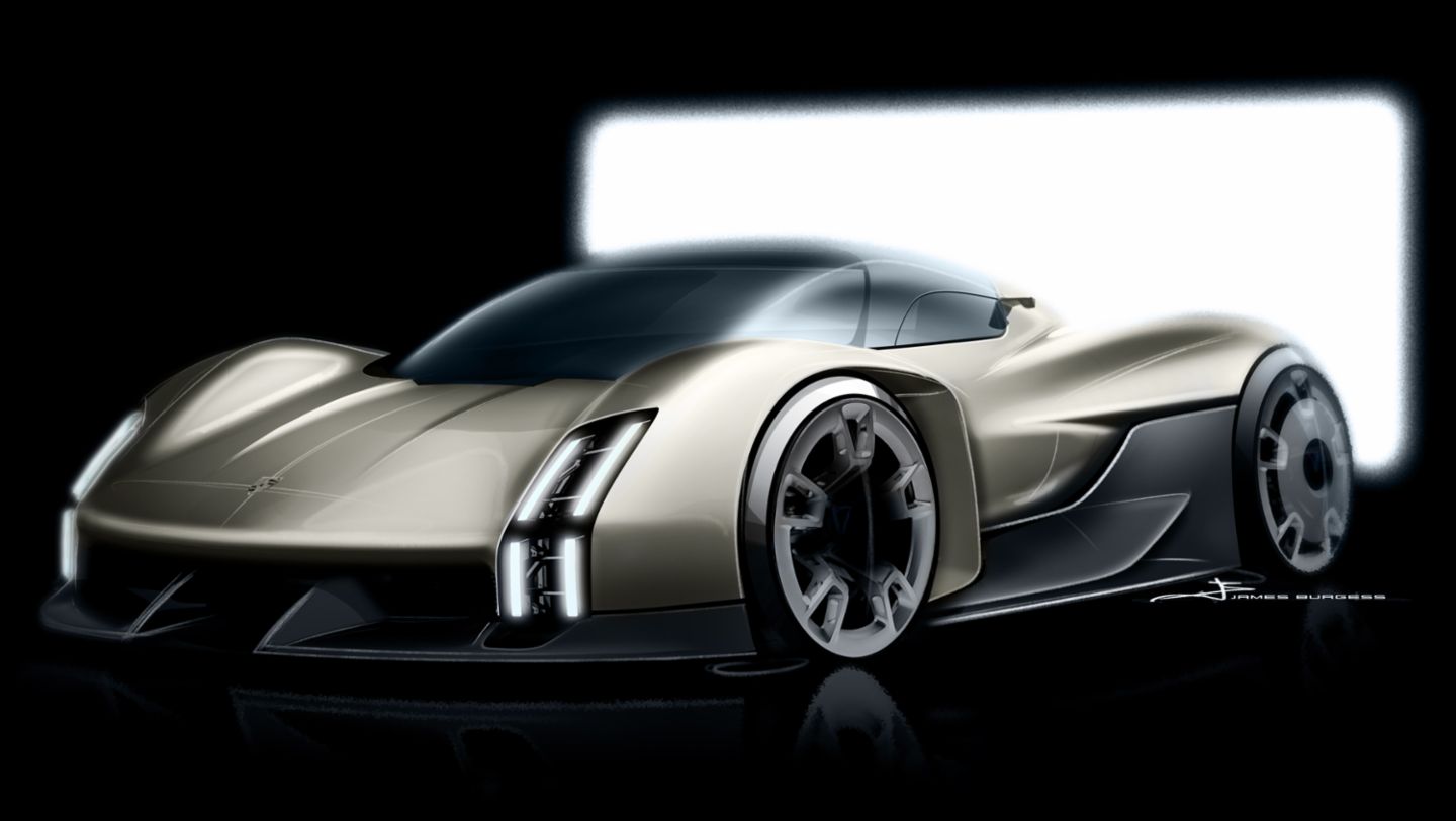 Design Sketch, Porsche Mission X, 2023, Porsche AG