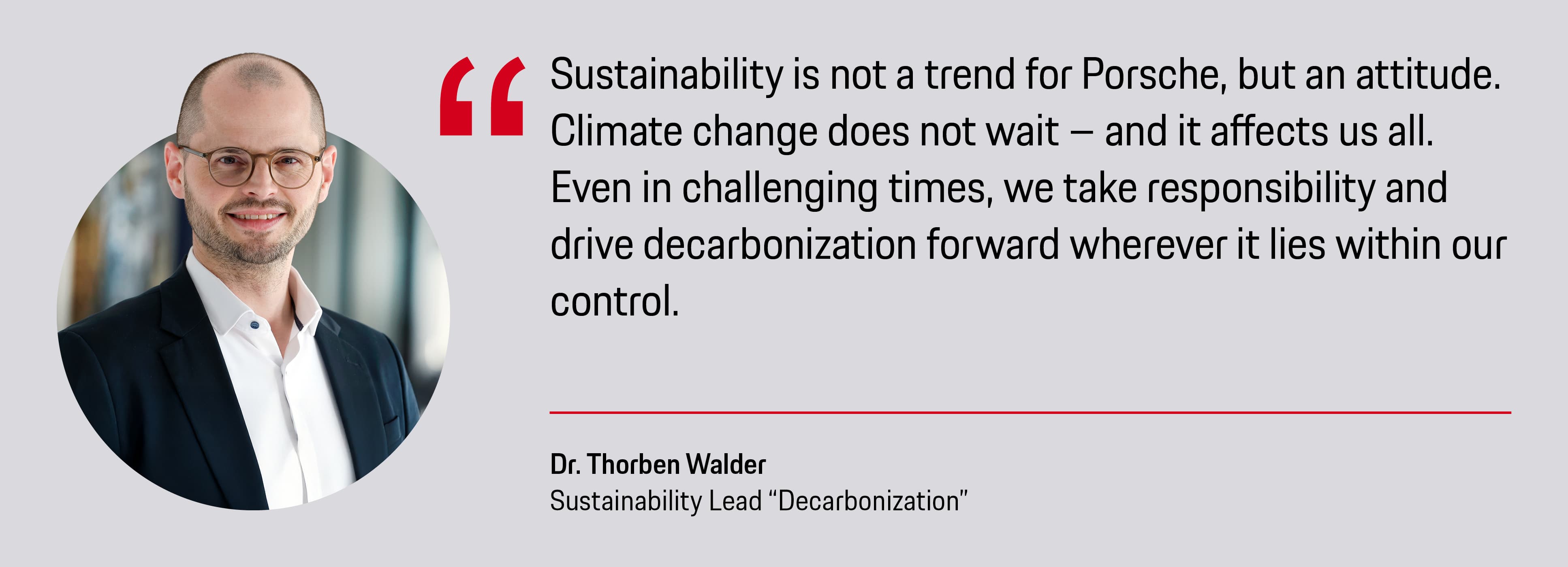 Dr. Thorben Walter, Sustainability Lead "Decarbonization", 2026, Porsche AG